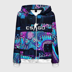 Мужская толстовка на молнии CS GO neon blob