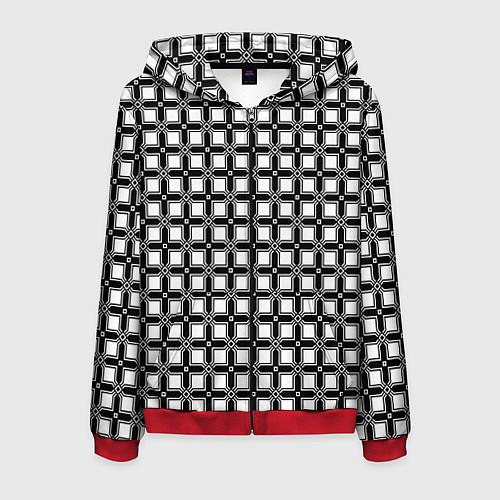 Мужская толстовка на молнии Готические ворота / 3D-Красный – фото 1