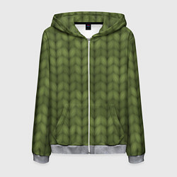 Толстовка 3D на молнии мужская Лесное тепло, цвет: 3D-меланж