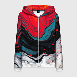 Мужская толстовка на молнии Абстракция эбру