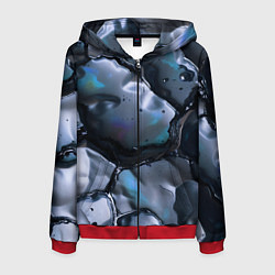 Мужская толстовка на молнии Жидкая субстанция серая