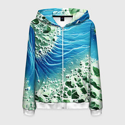 Мужская толстовка на молнии Берег и синие волны