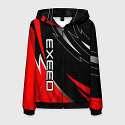 Толстовка 3D на молнии мужская Exeed - red uniform, цвет: 3D-черный