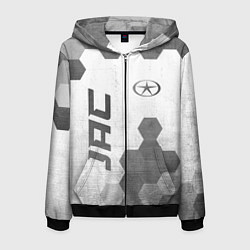 Толстовка 3D на молнии мужская JAC - white gradient вертикально, цвет: 3D-черный