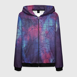 Мужская толстовка на молнии Космическая туманность: паутина