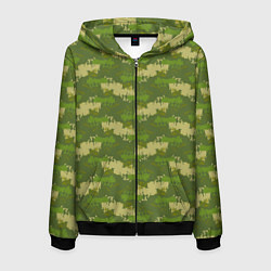 Мужская толстовка на молнии Зеленый камуфляж