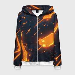 Мужская толстовка на молнии Оранжевая краска в движении