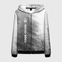 Толстовка 3D на молнии мужская Code Geass - grey gradient по-вертикали, цвет: 3D-черный