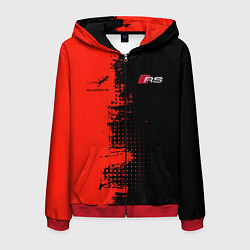 Мужская толстовка на молнии AUDI quattro black and red