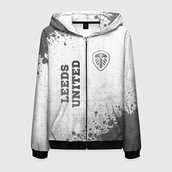 Мужская толстовка на молнии Leeds United - white gradient вертикально