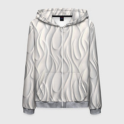 Толстовка 3D на молнии мужская Рельефный узор, цвет: 3D-меланж