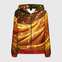 Мужская толстовка на молнии Золотая ткань с блестками