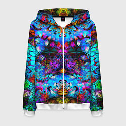 Мужская толстовка на молнии Абстракция стекло узор