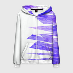 Толстовка 3D на молнии мужская Color white purple, цвет: 3D-белый