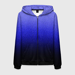 Мужская толстовка на молнии Градиент индиго из синего в чёрный