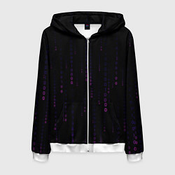 Толстовка 3D на молнии мужская Color black pink, цвет: 3D-белый