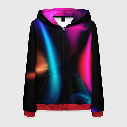 Мужская толстовка на молнии Multicoloured / 3D-Красный – фото 1