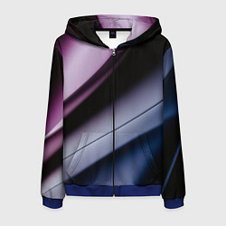 Толстовка 3D на молнии мужская Multicoloured, цвет: 3D-синий