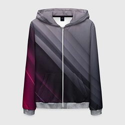 Толстовка 3D на молнии мужская Color black grey, цвет: 3D-меланж