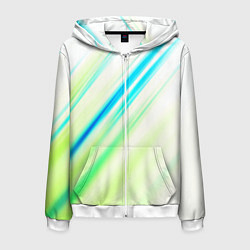 Толстовка 3D на молнии мужская Multicolored, цвет: 3D-белый