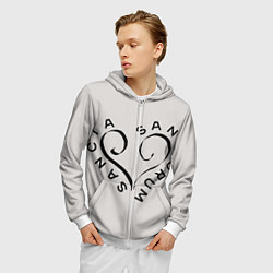 Толстовка 3D на молнии мужская Святая святых, цвет: 3D-белый — фото 2