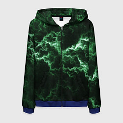 Мужская толстовка на молнии Lightning green line