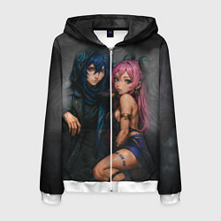 Толстовка 3D на молнии мужская Ситлали и Оророн, цвет: 3D-белый