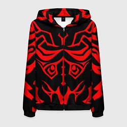 Толстовка 3D на молнии мужская Тату ситха, цвет: 3D-черный