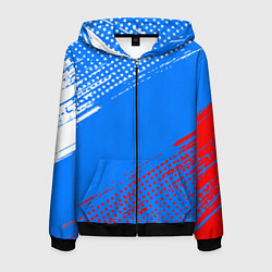 Мужская толстовка на молнии Патриот - флаг