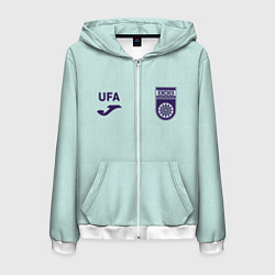 Толстовка 3D на молнии мужская Фк Уфа - мятный цвет и текстура, цвет: 3D-белый