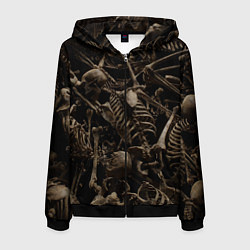 Мужская толстовка на молнии Человеческие кости