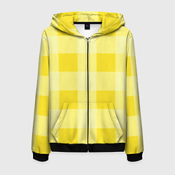 Мужская толстовка на молнии Солнечный желтый тартан