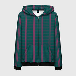 Мужская толстовка на молнии Color dark cage pink stripes