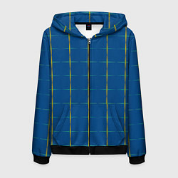 Мужская толстовка на молнии Color blue yellow cross