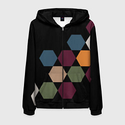 Мужская толстовка на молнии Honeycombs autumn colors