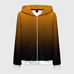 Толстовка 3D на молнии мужская Orange gradient, цвет: 3D-белый