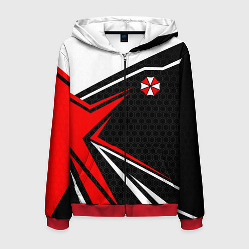 Мужская толстовка на молнии Umbrella - red uniform / 3D-Красный – фото 1