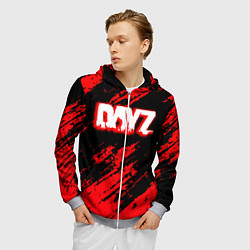 Толстовка 3D на молнии мужская Dayz штрихи красок, цвет: 3D-меланж — фото 2