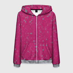 Мужская толстовка на молнии Color pink brown squares