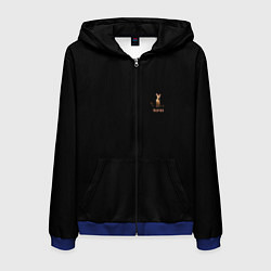 Толстовка 3D на молнии мужская Bambi, цвет: 3D-синий