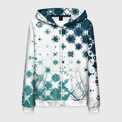 Мужская толстовка на молнии Узорчатые пятна по диагонали