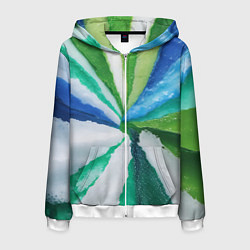 Мужская толстовка на молнии Радуга цветов мальдивских островов