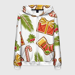 Мужская толстовка на молнии Рождественский вайб