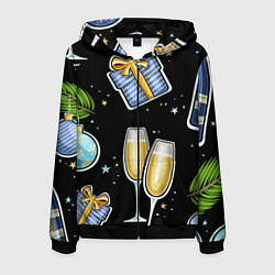 Мужская толстовка на молнии Новогодний вайб