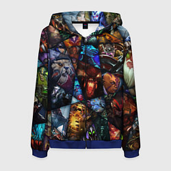 Толстовка 3D на молнии мужская Dota 2: All Pick, цвет: 3D-синий
