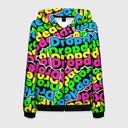 Толстовка 3D на молнии мужская Drop Dead: Acid Pattern, цвет: 3D-черный