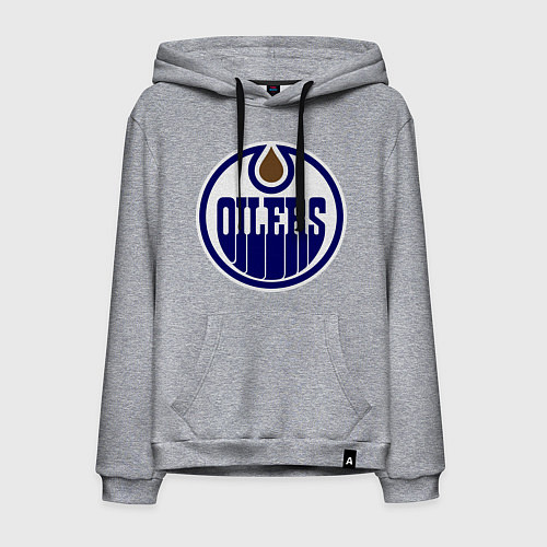 Мужская толстовка-худи Edmonton Oilers / Меланж – фото 1