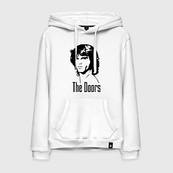 Толстовка-худи хлопковая мужская The Doors, цвет: белый