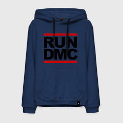 Толстовка-худи хлопковая мужская Run DMC, цвет: тёмно-синий