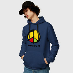 Толстовка-худи хлопковая мужская Olodum, цвет: тёмно-синий — фото 2